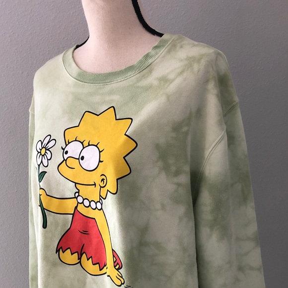 SIMPSONS Women tie-dye crew Neck Graphic sweatshirt | XL - Picture 7 of 11